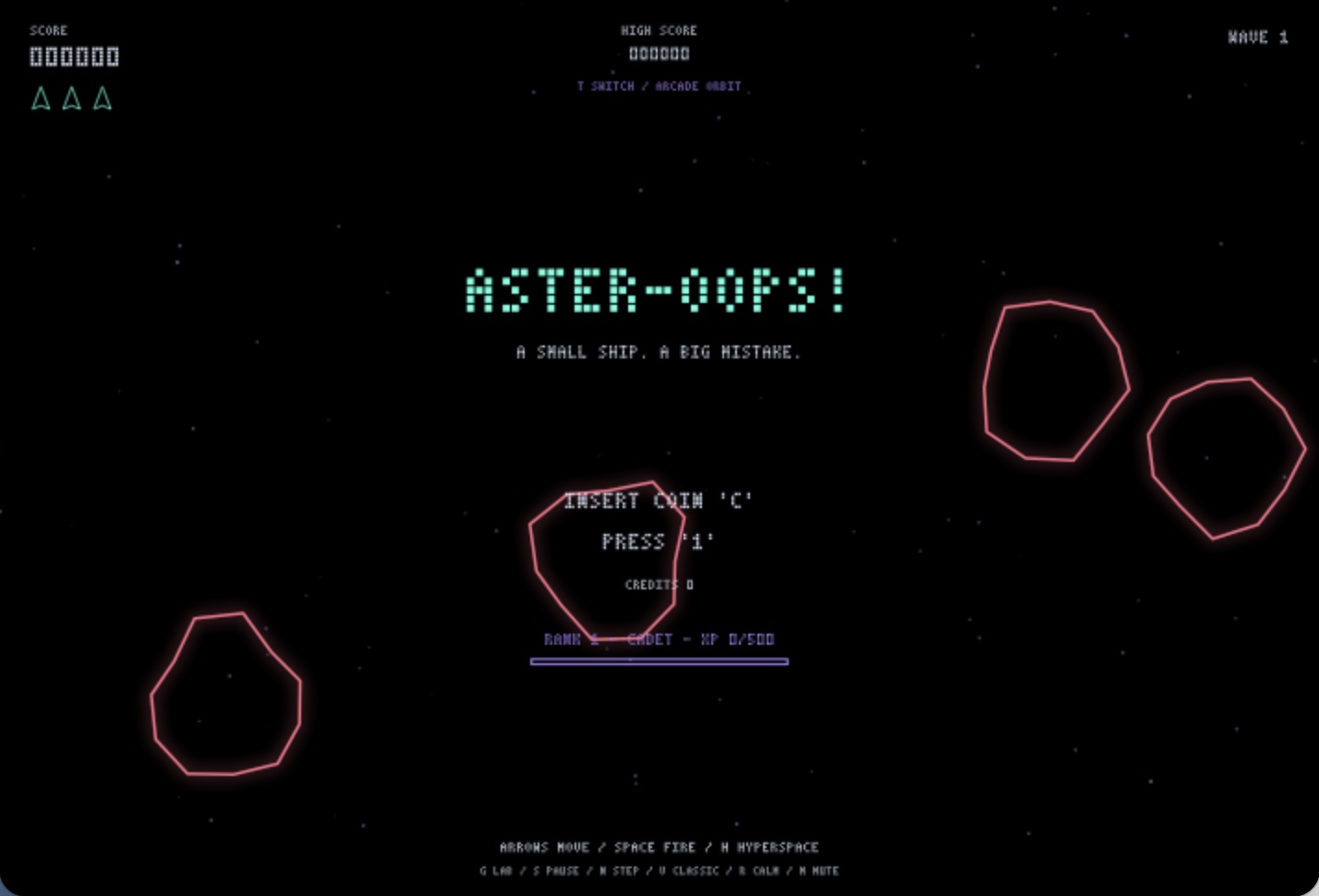 AstroCrash '79 gameplay screenshot