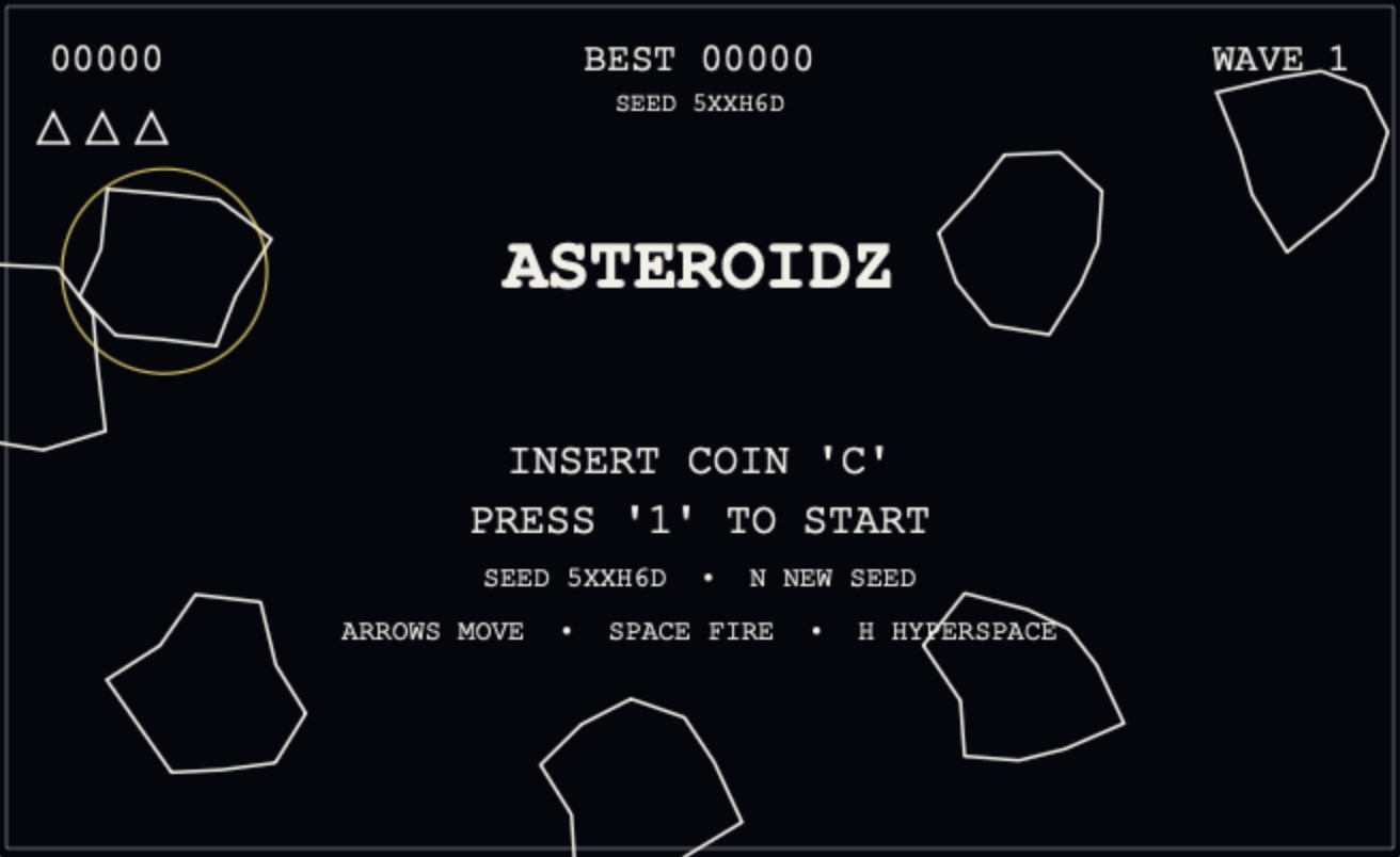 Asteroidz: Insert Coin gameplay screenshot