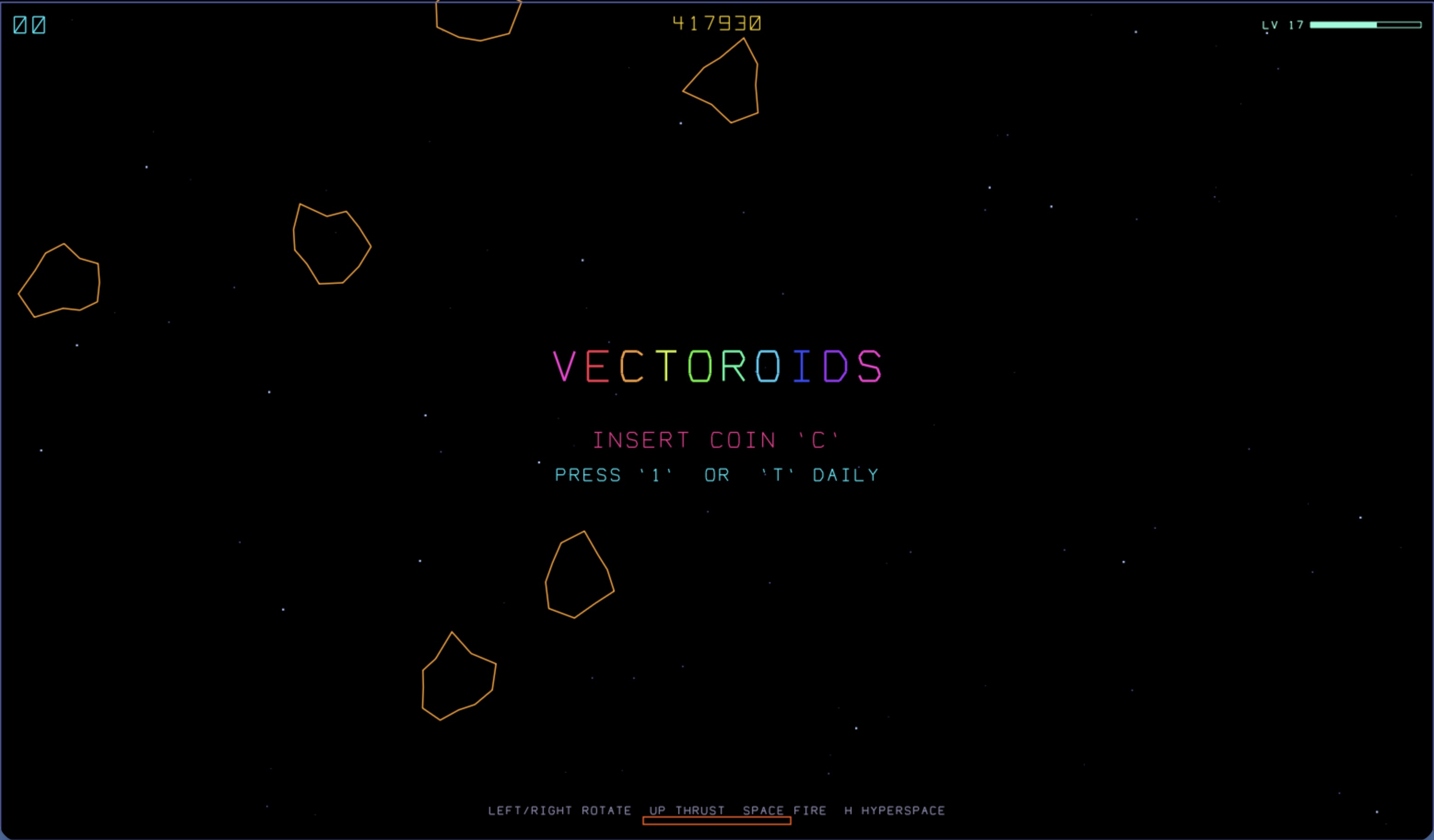 Vectoroids gameplay screenshot